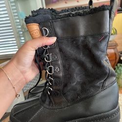 Black Coach Laura winter boots 