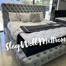 New Queen Bed Frame With Mattress 