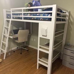Loft Bed W/ Mattress 