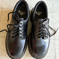 8053 LEATHER PLATFORM CASUAL SHOES