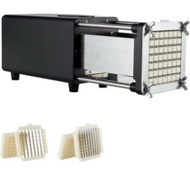 VEVOR Electric French Fry Cutter, Potato Slicer with 1/2-Inch and 3/8-Inch Stainless Steel Blades