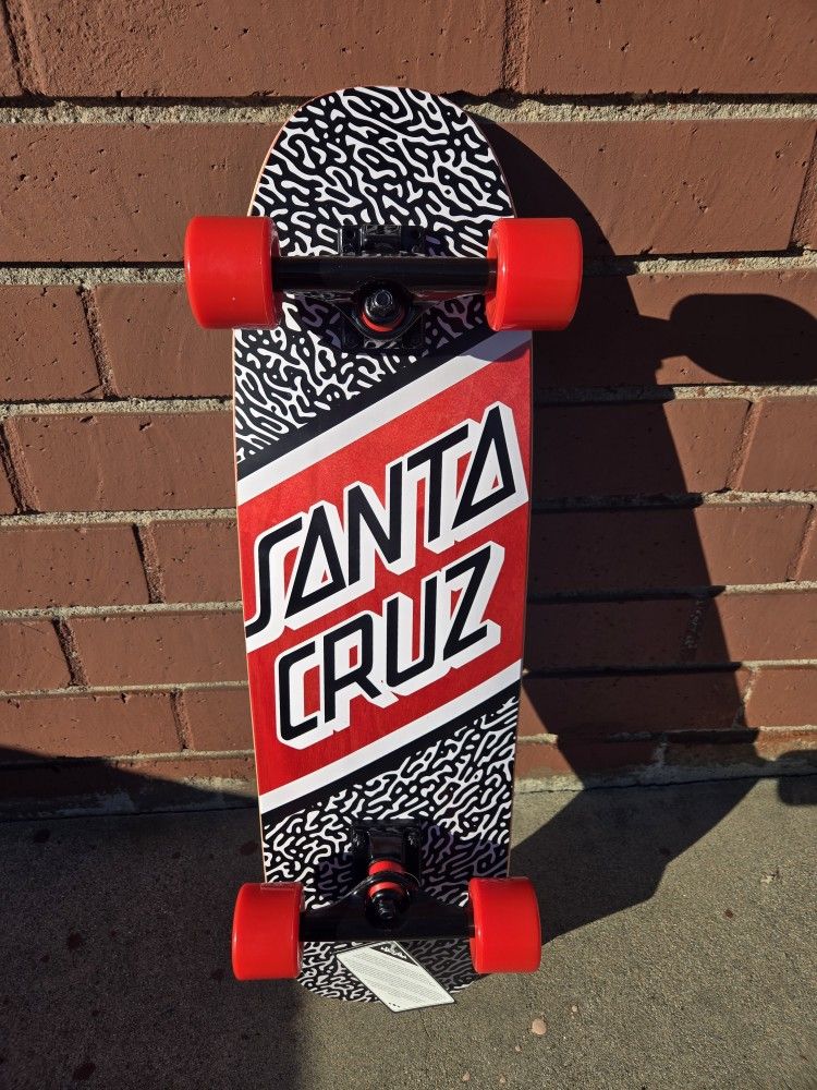$60 (Cash Only) Size 8.4in X 29.4in Santa Cruz Cruiser Complete Skateboard Deck.