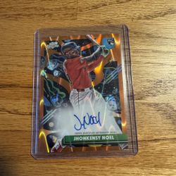 JHONKENSY NOEL 2025 TOPPS COSMIC CHROME ROOKIE ORANGE GALACTIC AUTO