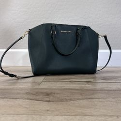 Green Michael Kors Ciara Large Satchel Bag