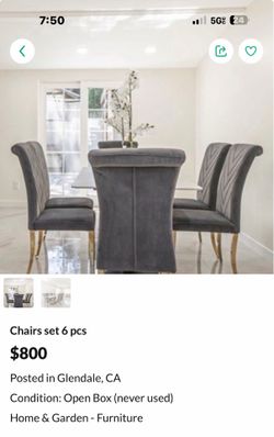 Chair set ,6 pcs