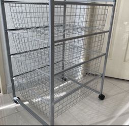 Grey Utility Organizer Cart 