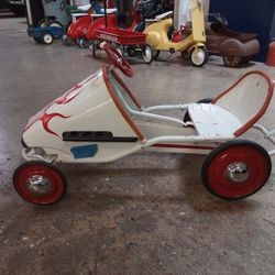 White Fiery Pedal Car