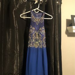 Blue Beautiful Prom Dress