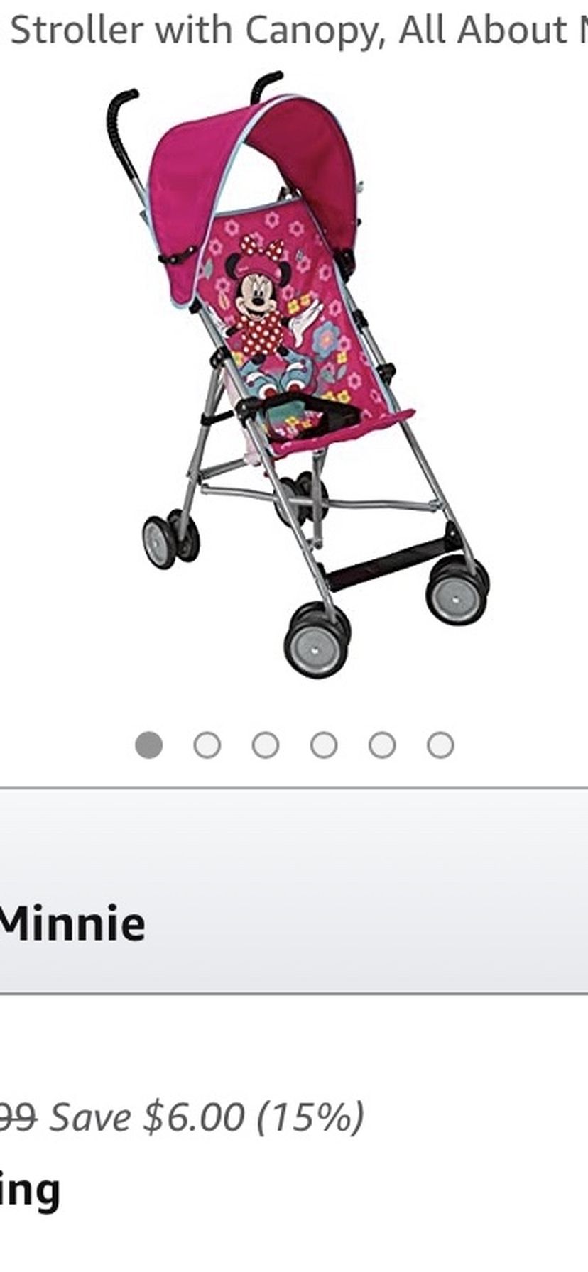 Disney Umbrella Stroller with Canopy, All About Minnie