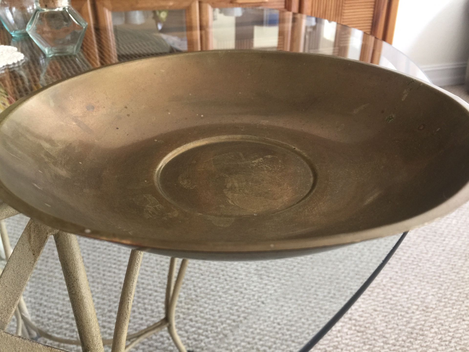 Pure vintage pewter bowl