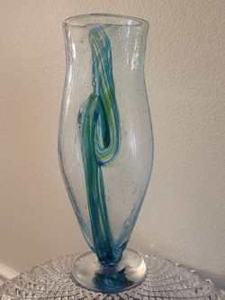Hand blown  glass vase