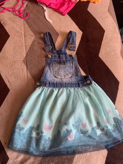 Girls overall dress fits size 3-4