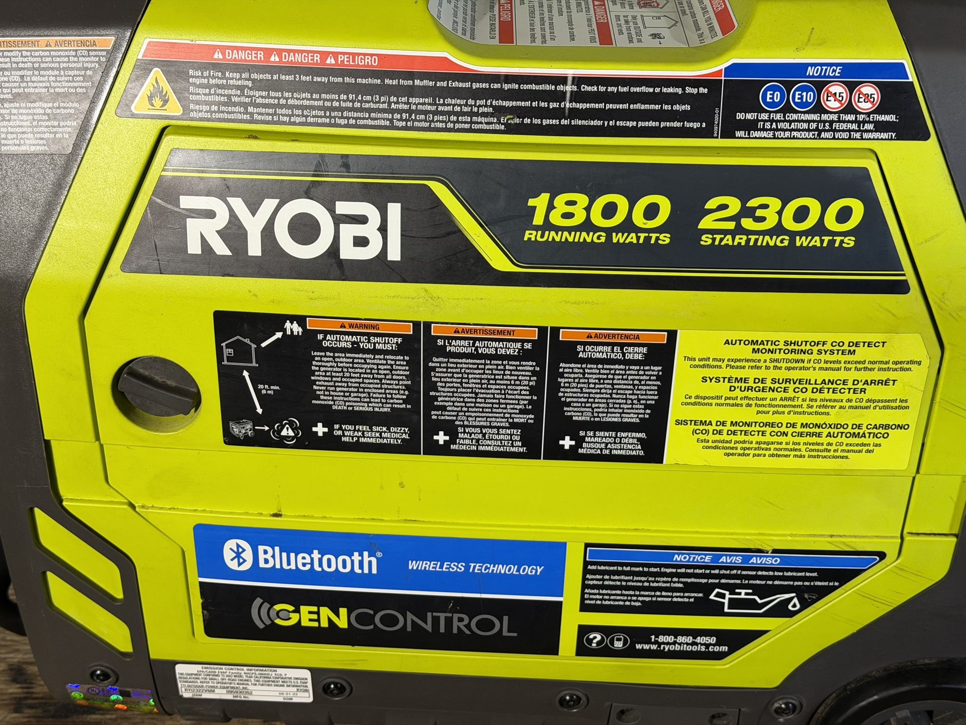 Ryobi 2300 Gas Inverter