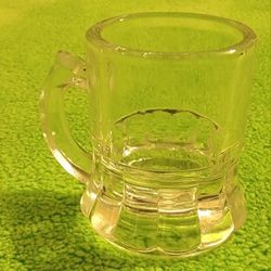 Vintage Mini Clear Glass Mug, Circa 1970s