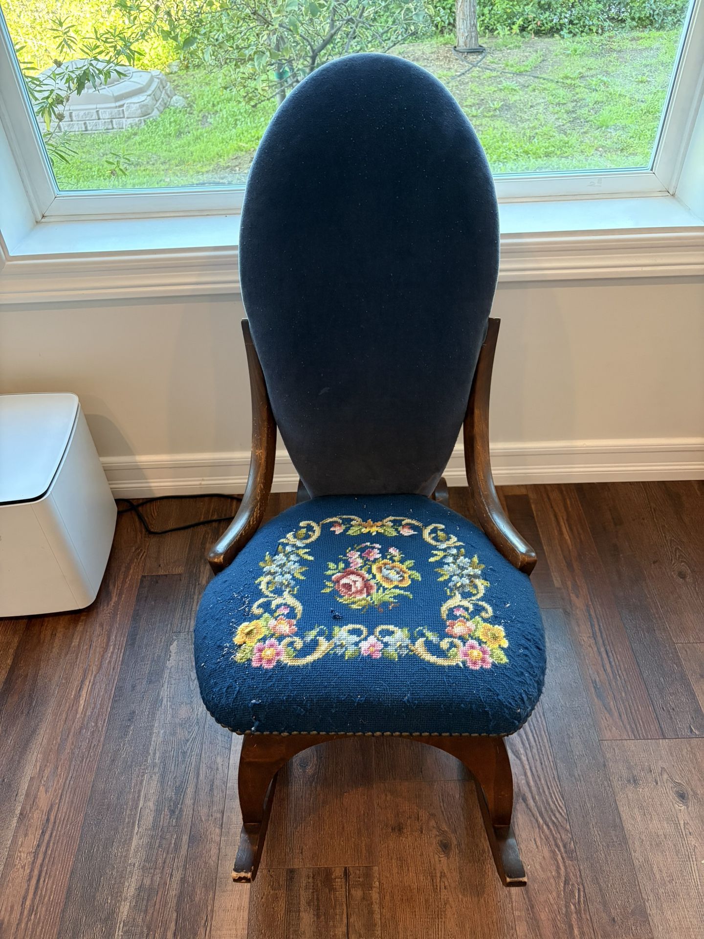 Antique Upholstered Kids Rocking Chair