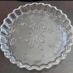 Quiche Pan Anchor Hocking Savanna -Bake-Dish-Clear Glass Baking Tray 10” must pick up 