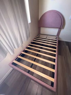 Pink twin bed frame