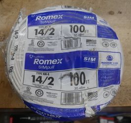 ROMEX EXTENSION CORD 100 F 14/2 TYPE NM-8 NEW SEALED F(contact info removed)4
