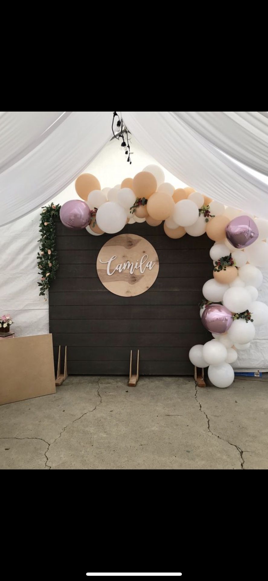 Balloon Garlands and Greenery Backdrop