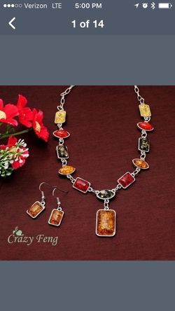 Beautiful set necklace and earrings