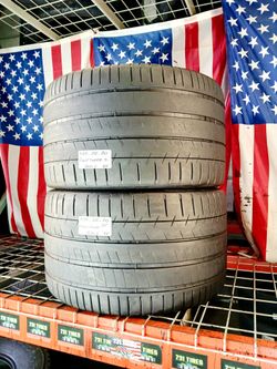 ✅ 2 NICE USED TIRES 335/25ZR20 MICHELIN PILOT SUPER SPORT ZP RUN FLAT USED TIRES 335 25 20