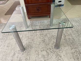 Glass coffee table