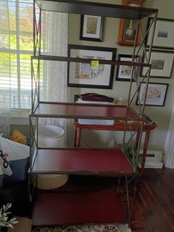 5 tier rustic metal shelf