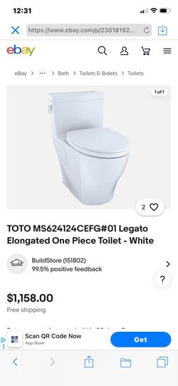Toto toilet. White