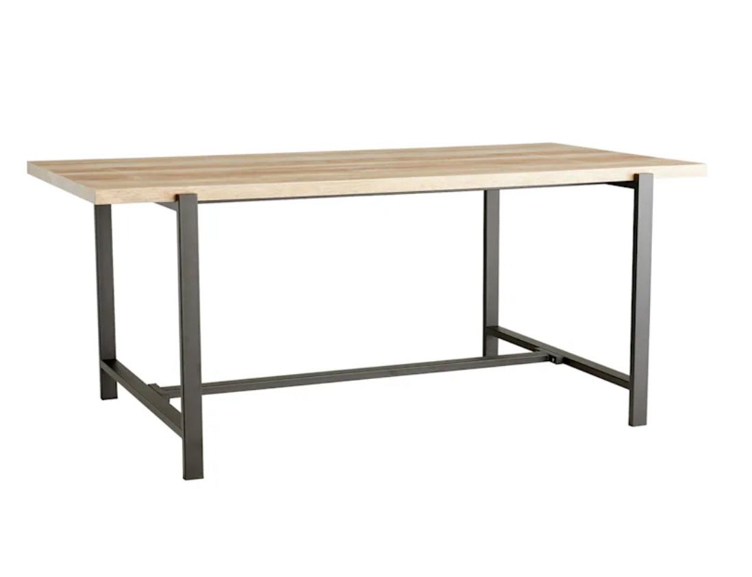 Wood and Metal Dining Table