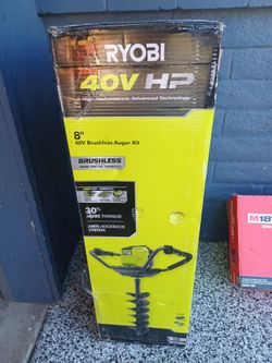 EARTH  AUGER RYOBI 40V BATTERY AND CHARGER INCLUDED