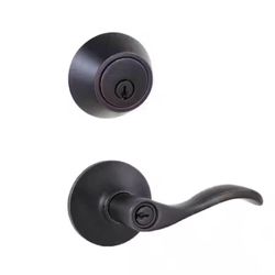 Defiant Naples Aged Bronze Combo Pack with Single Cylinder Deadbolt