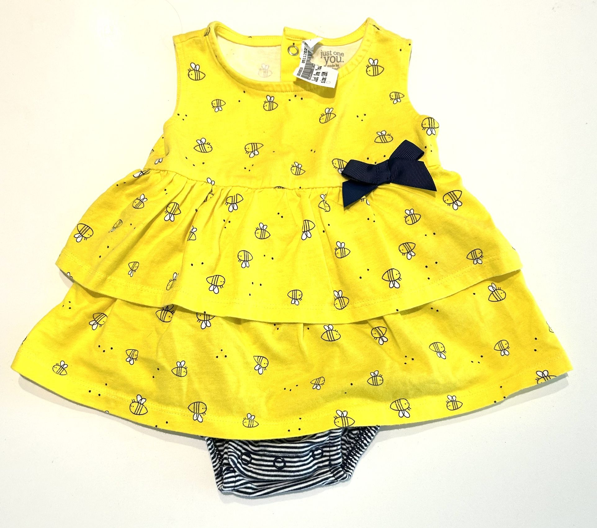 New! Carter’s Baby Girl 18 month Bees & Flowers  Dress with Diaper Cover