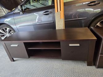 Dark Brown TV Stand with Storage