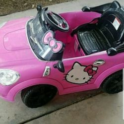 Pink Hello Kitty battery powered car 75 OBO