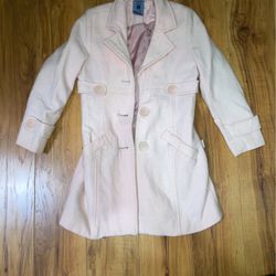 Girls Pink Pea coat Size 5