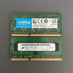 2x4GB  Crucial DDR3L-1600 RAM kit