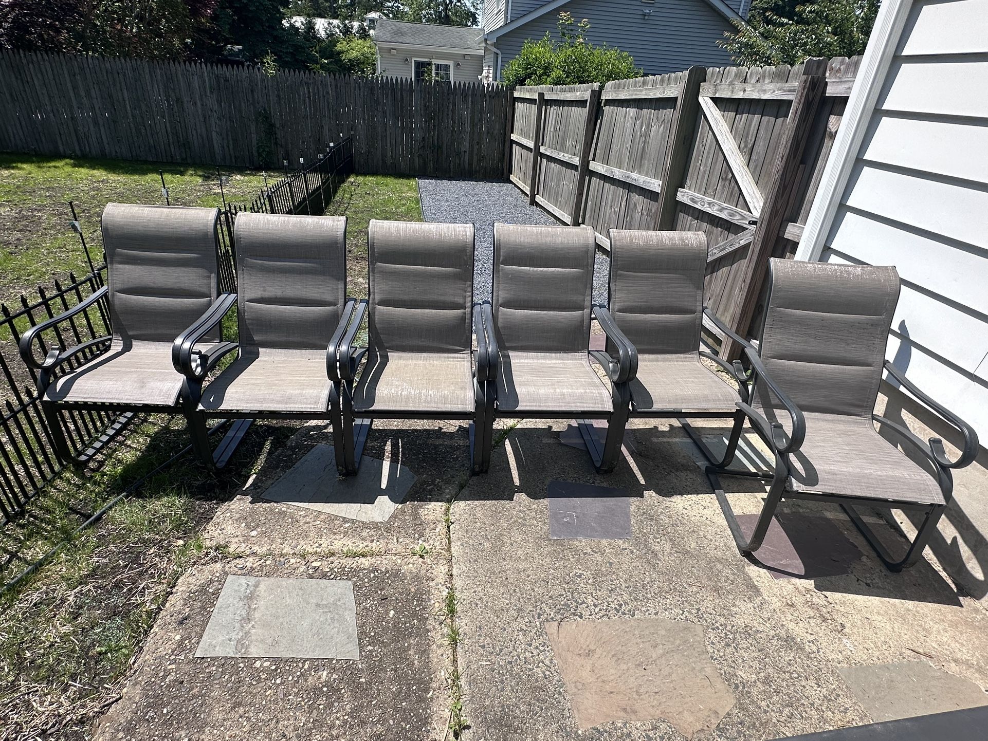 Six Patio Chairs
