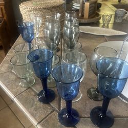20 Assorted Wine Glasses And Goblets 