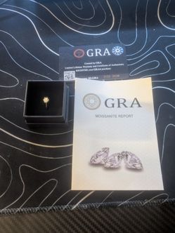 Moissanite Ring with GRA Certificate
