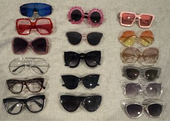Assorted Fashion Sunglasses and Eyewear Lot - 17 Pairs - Priced Per Pair Separately!