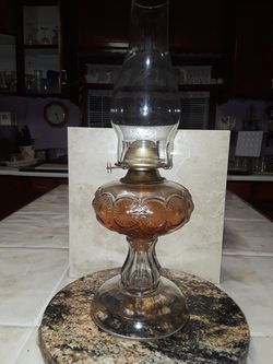 Glass kerosene oil lamp