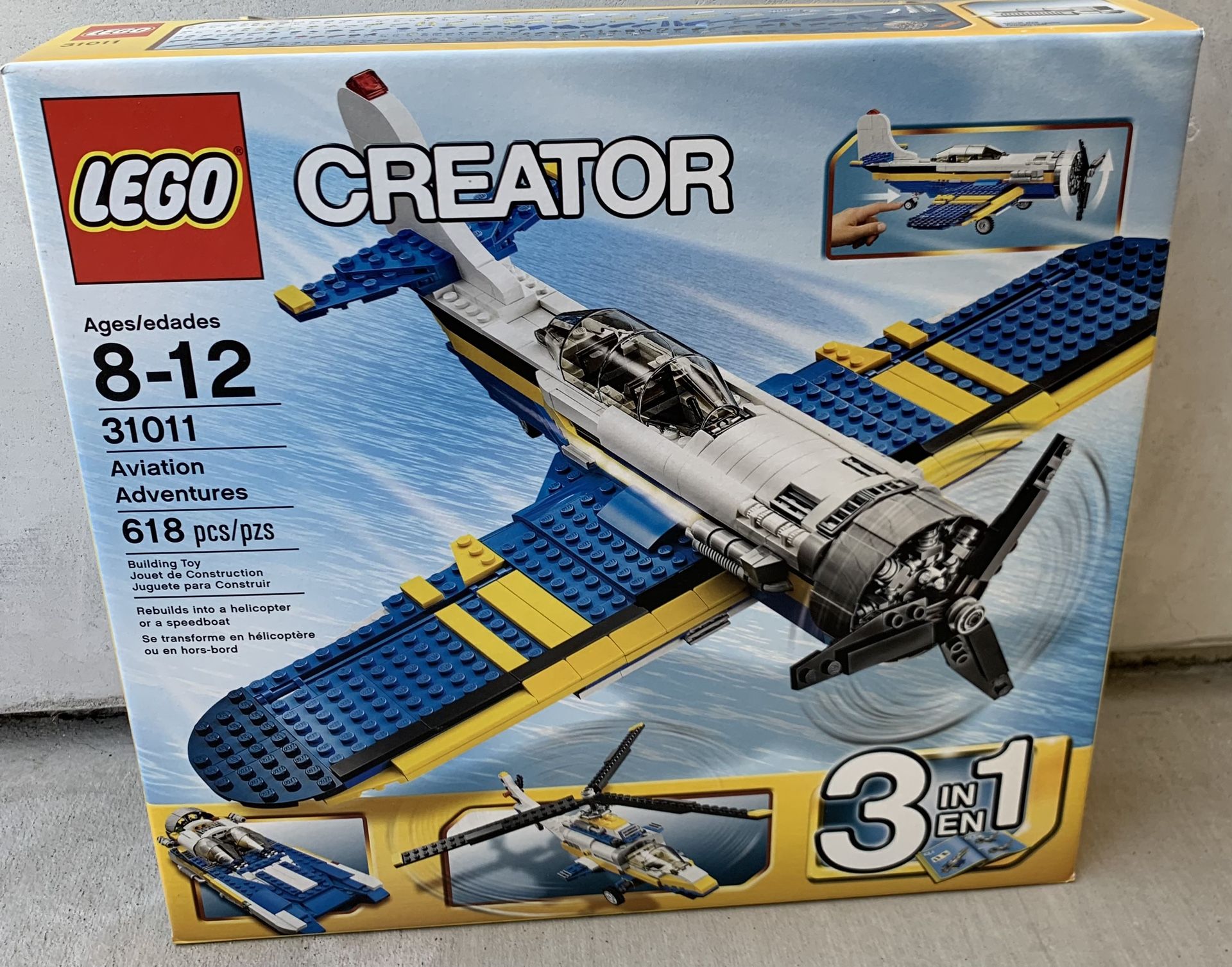Lego Creator 3-in-1 Aviation Adventure Building Set - Helicopter & Boat| 31011