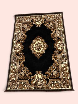 3x5 Black & Brown Medallion Area Rug