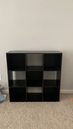 Mainstays 9-Cube Storage Organizer Bookcase, Black
