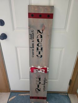 CHRISTMAS WOOD PORCH SIGN INDOOR OUTDOOR