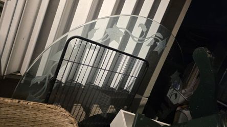 Etched Glass table top / tapa de mesa de vidrio grabado