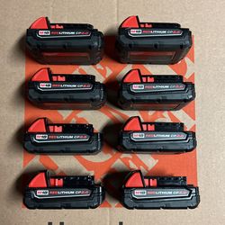 New!!! Never Used!!! Milwaukee M18 18-Volt 2.0 Ah Lithium-Ion Compact Battery $30 Ea, Cada Una