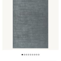 Blue Grey 9'6 x 13'6 Wool Area Rug