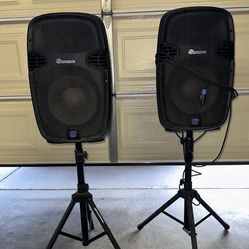 15” Subwoofer Speakers With Stands 