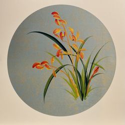 Hand-painted orchid